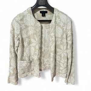 Elie-tahari Women's Cream and Tan Cardigan